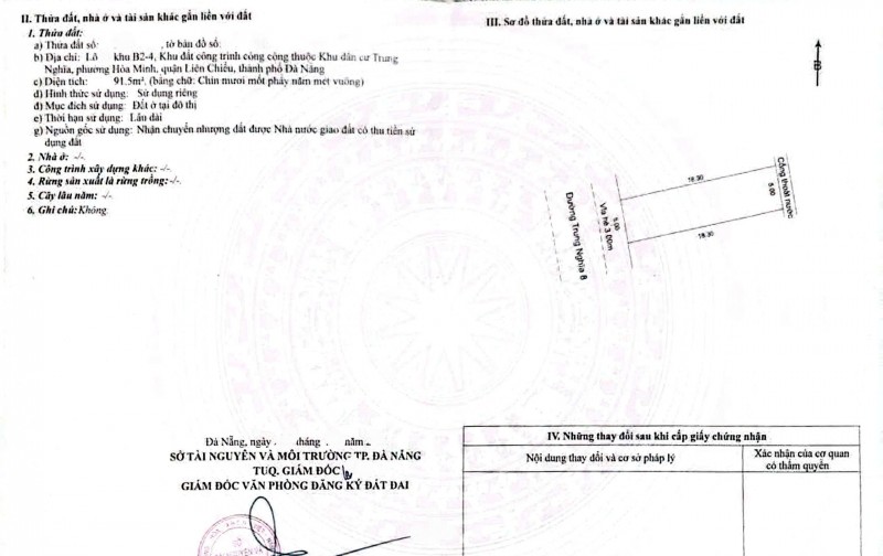 Bán đất đường Trung Nghĩa 8 - thông Nguyễn Tường Phổ